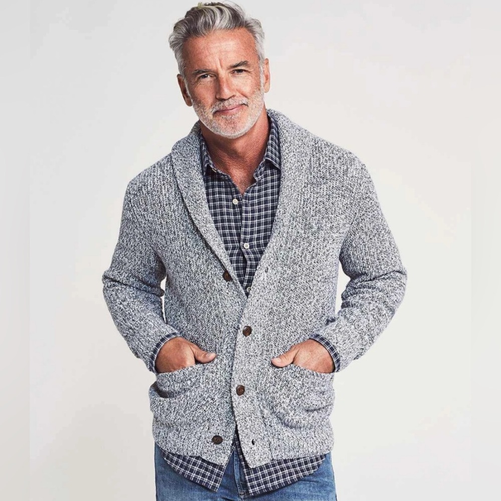 Faherty Cardigan 95% Cotton / 5% Cashmere